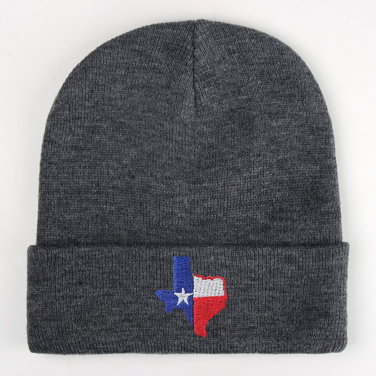 Texas flag embroidered acrylic knit cap